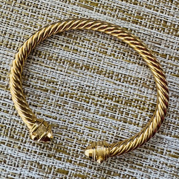 David Yurman Renaissance® 18K Yellow Gold Cablespira Bracelet, 5mm, Medium, EUC - Picture 4 of 5